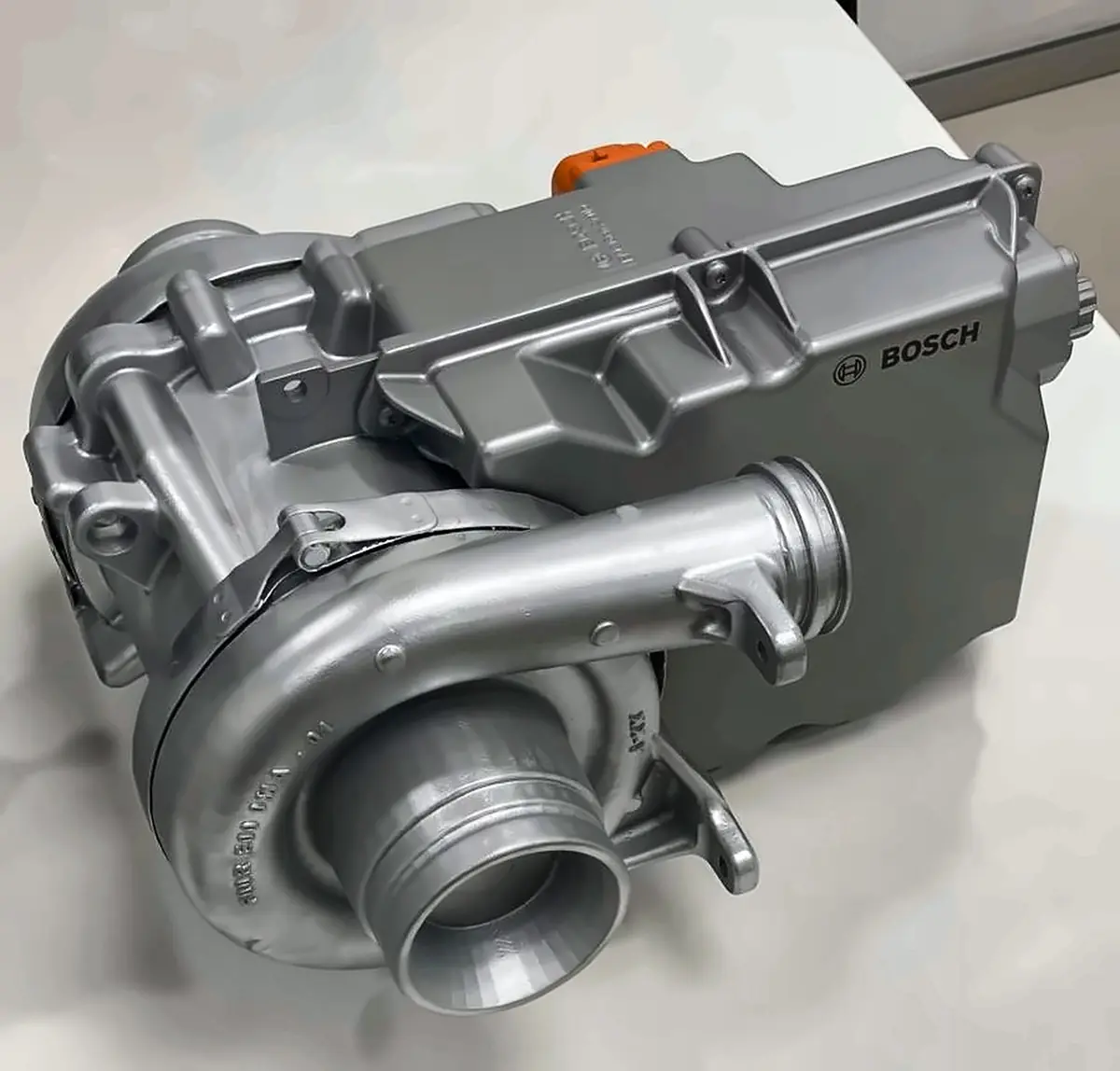 Bosch component replica in machined and painted finish