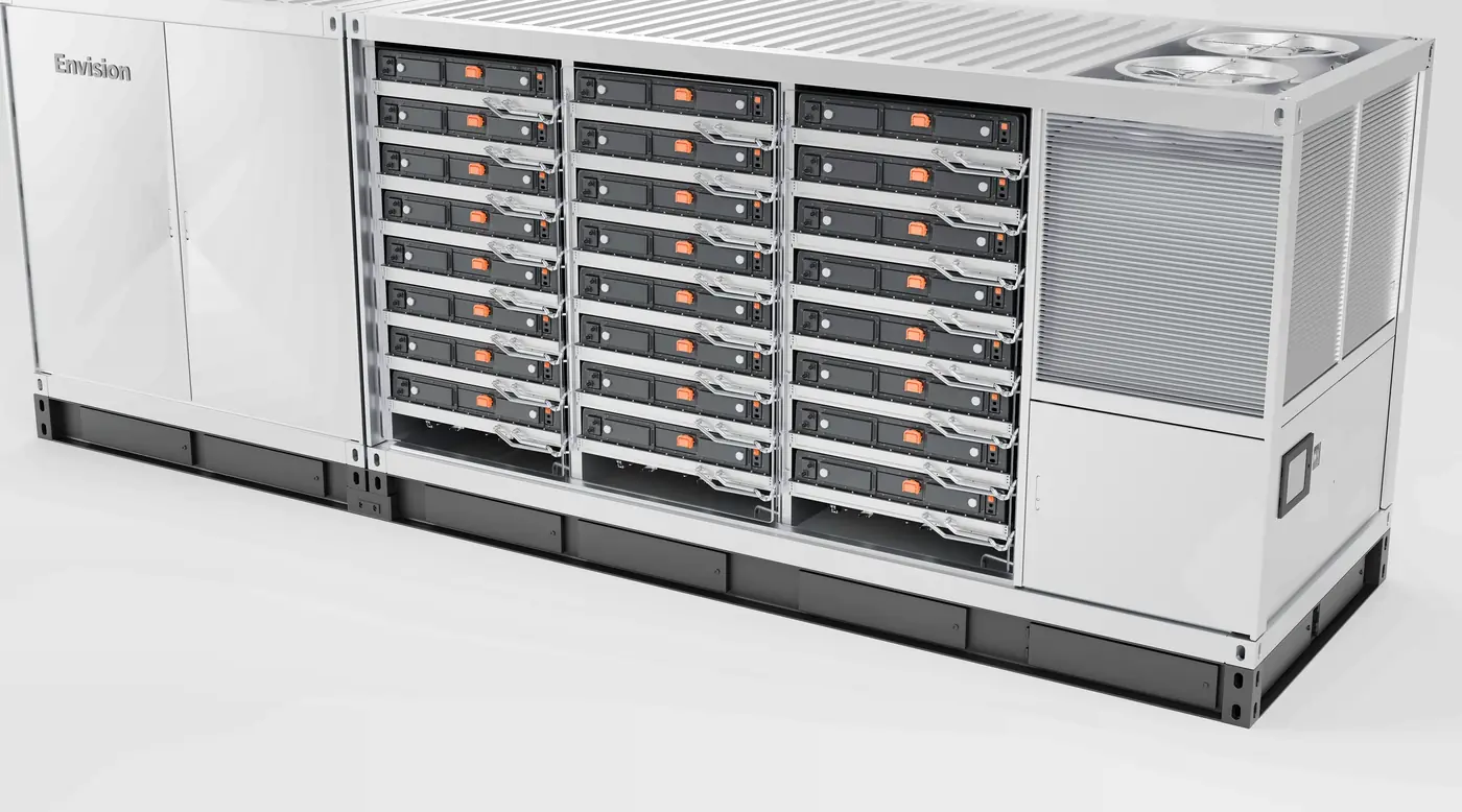 Photoreal render of a battery energy storage unit