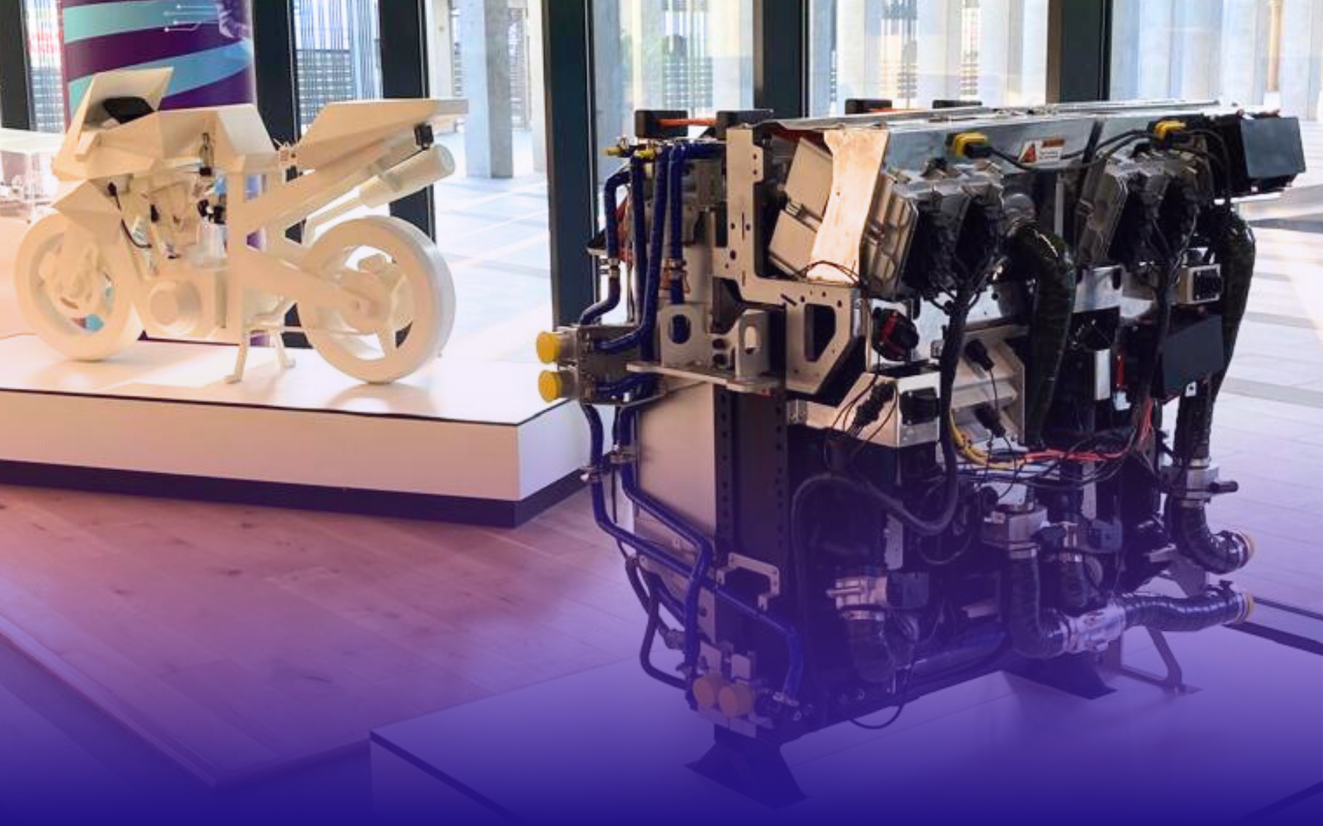 1:1 mechanical replica of a hydrogen fuel cell engine
